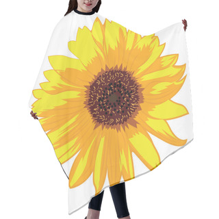 Personality  Sunflowers Vector Illustration On A White Background Isolated Hair Cutting Cape