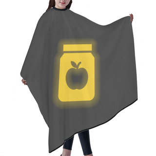Personality  Apple Jam Yellow Glowing Neon Icon Hair Cutting Cape