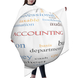 Personality  Accounting 3D Sphere Word Cloud Concept Hair Cutting Cape