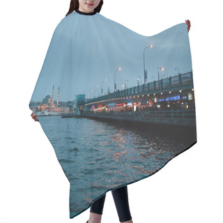 Personality  Reflections Of Galata Bridge With New Mo Hair Cutting Cape