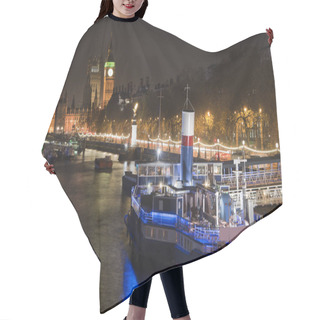 Personality  Beautiful Landscape Image Of The London Skyline At Night Looking Hair Cutting Cape