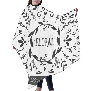 Personality  Floral Design Elements Collection Hair Cutting Cape