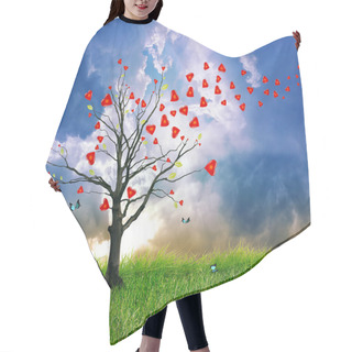 Personality  Love Tree With Heart Leaves. Dream Screensaver   Hair Cutting Cape