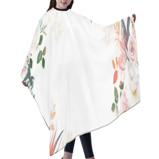 Personality  Floral Banner Arranged From Leaves And Flowers Hair Cutting Cape