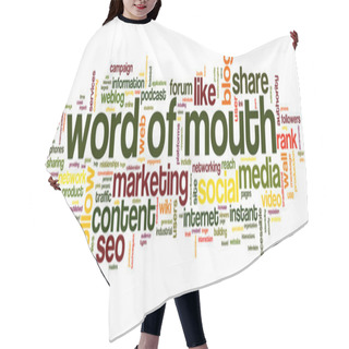 Personality  Word Of Mouth In Word Tag Cloud Hair Cutting Cape