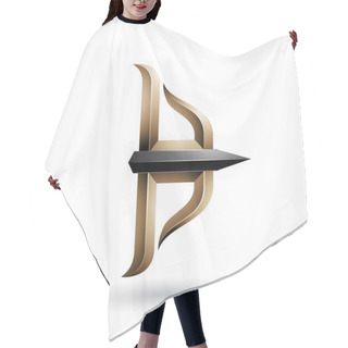 Personality  Beige And Black Embossed Bow And Arrow Illustration Hair Cutting Cape