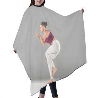 Personality  Woman Practicing Yoga  Hair Cutting Cape