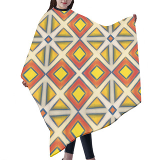 Personality  Seamless Pattern With Stylized Ethnic Pattern. Hand-drawn Illustration. Hair Cutting Cape