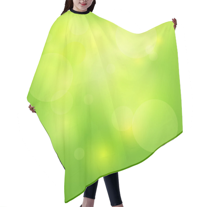 Personality  Green Abstract Light Background. Vector Illustration Hair Cutting Cape