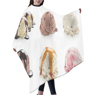 Personality  Ice Cream Scoops Collage Hair Cutting Cape