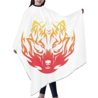 Personality  Fire Wolf Hair Cutting Cape