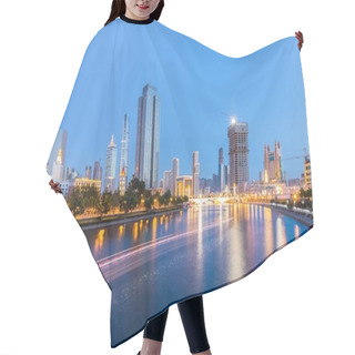 Personality  Tianjin Cityscape Of Night Scene Hair Cutting Cape