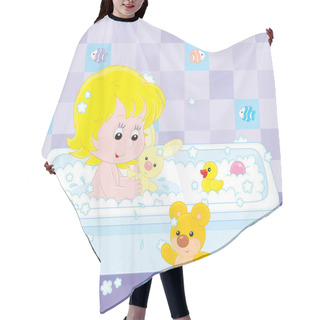 Personality  Girl Bathing Hair Cutting Cape
