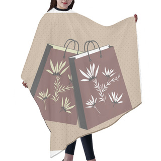 Personality  Vector Floral Shopping Bags Hair Cutting Cape