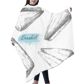 Personality  Set Of Various Sea Shells Hair Cutting Cape