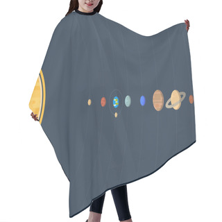 Personality  Solar System Flat Illustration Hair Cutting Cape