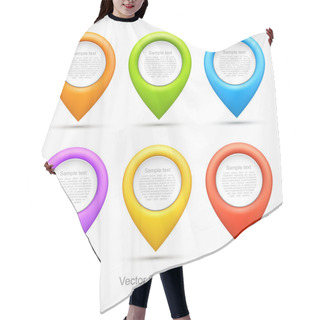 Personality  Set Of Colorful Circle Pointers Hair Cutting Cape