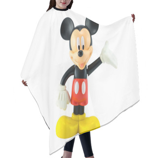 Personality  Mickey Mouse Isolated On White Hair Cutting Cape