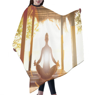 Personality  Woman Meditating Hair Cutting Cape