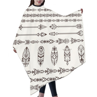 Personality  Big Set Of Design Elements In Bohemian (boho) And Tribal Style Hair Cutting Cape