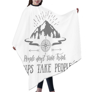 Personality  Mountain And Forest. Wanderlust Poster. Hair Cutting Cape