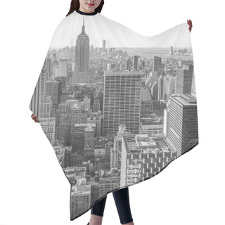 Personality  New York City, Manhattan Downtown Skyline, Black And White Hair Cutting Cape