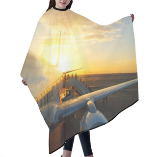 Personality  Sunset Aicraft Hair Cutting Cape