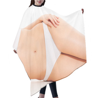 Personality  Woman's Body In White Underwear Hair Cutting Cape