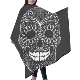 Personality  Day Of The Dead Black And White Skull Hair Cutting Cape