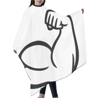 Personality  Biceps Flex Arm Vector Icon Hair Cutting Cape