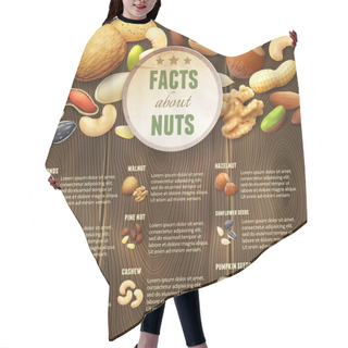 Personality  Nuts On Wooden Background Hair Cutting Cape