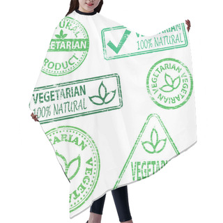 Personality  Vegetarian Stamps Hair Cutting Cape