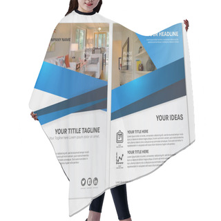 Personality  Blue Bussiness Brochure Template Hair Cutting Cape