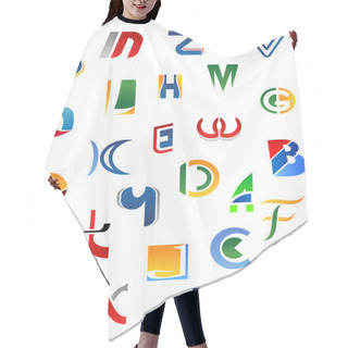 Personality  Alphabet Letters And Icons Hair Cutting Cape
