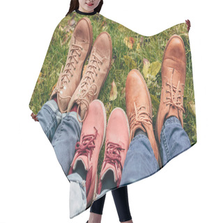 Personality  Family In Autumn Shoes Hair Cutting Cape