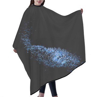 Personality  Shiny Blue Fiber Optics On Dark Background, Looks Like Constellation In Space Hair Cutting Cape