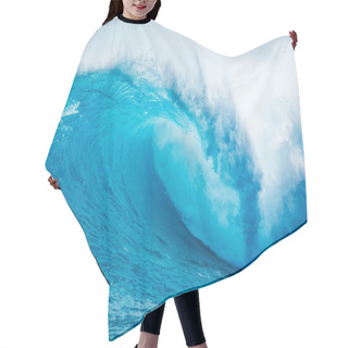 Personality  Beautiful Blue Ocean Wave Tube Hair Cutting Cape