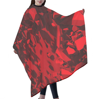 Personality  Red Chaotic Fragments Of Wall Hair Cutting Cape