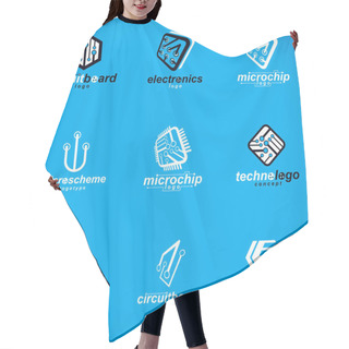 Personality  Technology Innovation Logos.  Hair Cutting Cape