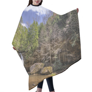 Personality  Hocking HIlls Waterfall Hair Cutting Cape