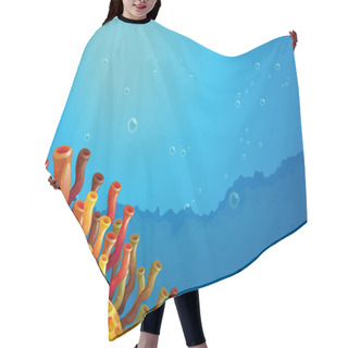 Personality  Scene With Coral Reef Under The Ocean Hair Cutting Cape