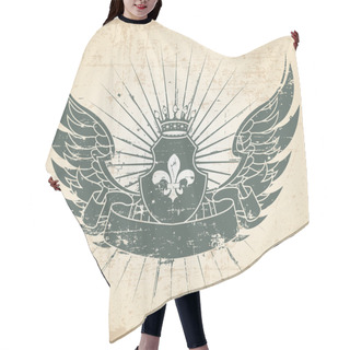 Personality  The Vector Image Of Vintage Stamp Hair Cutting Cape