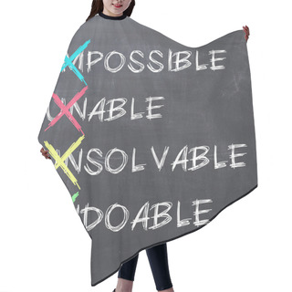 Personality  Make It Possible Concept Hair Cutting Cape