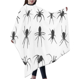 Personality  Spider Silhouettes Hair Cutting Cape