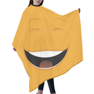 Personality  Laughing Cartoon Face Hair Cutting Cape