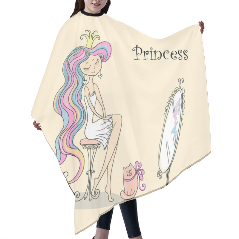 Personality  Pretty Princess Hair Cutting Cape