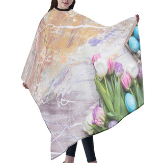 Personality  Painted Eggs Hair Cutting Cape