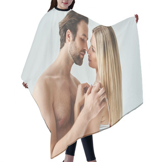 Personality  Ethereal Harmony: Man And Woman Embrace In Passionate Union Hair Cutting Cape