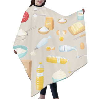 Personality  Baking Ingredients Set Hair Cutting Cape