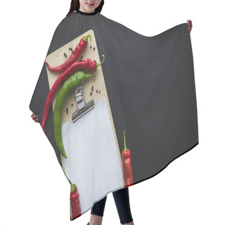 Personality  Peppers And Blank Paper Sheet Hair Cutting Cape